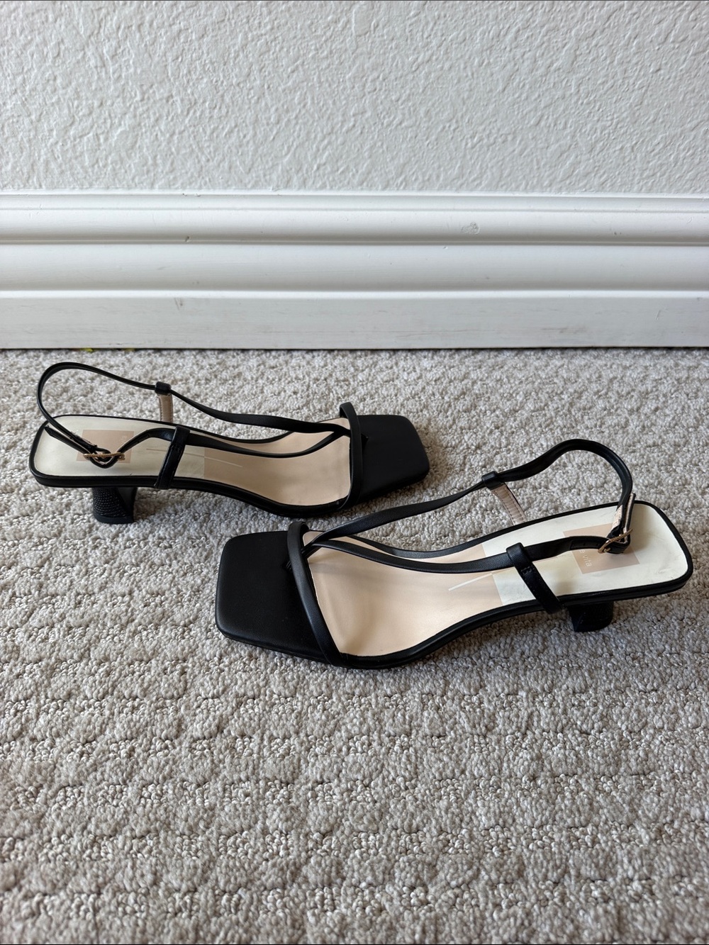 Dolce Vita Bobbi Black Strappy Square Toe Slingback Sandals - Size 9 - 90s / Y2K - Picture 5 of 9